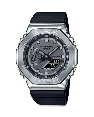 Shop G-shock Gm2100-1a Octagonal Watch, 49.3 X 44.4 X 11.8mm In Silver/black