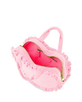 Stoney Clover Lane Ruffled Velvet Mini Heart Tote