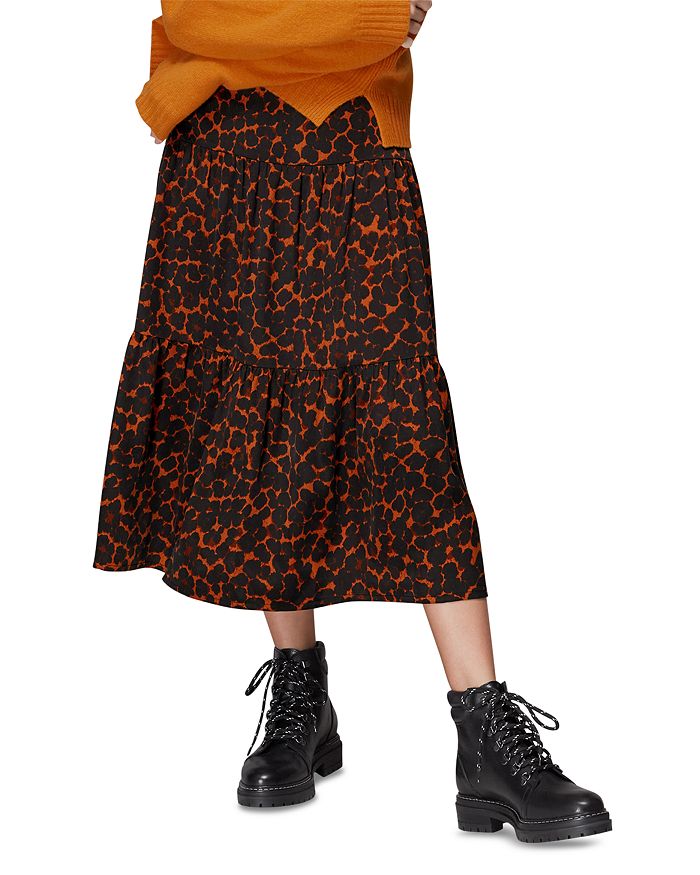 Whistles animal store print tiered dress