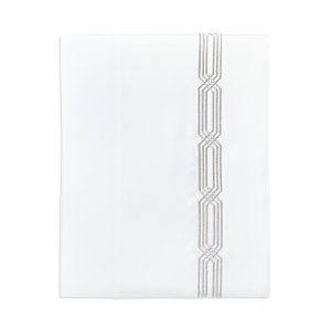 Hudson Park Collection Italian Tivoli Embroidered Flat Sheet, King - Exclusive In White