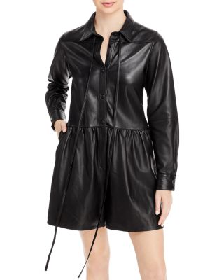 rebecca taylor leather jumpsuit