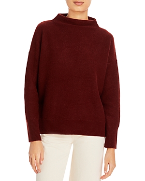 Vince - Boiled Funnel Neck Pullover In Dark Jasper In Dk Jasper