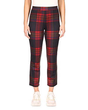 Sanctuary Carnaby Cotton Plaid Kick Crop Pants In Carson Plaid