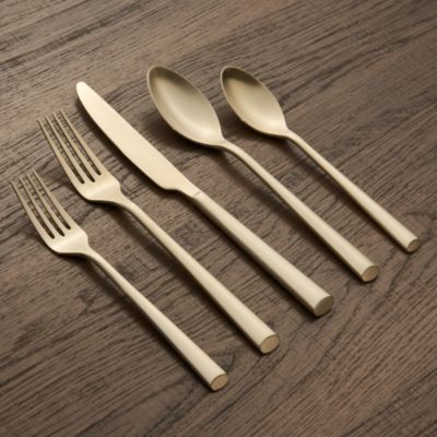 Gilda Champagne Satin 20 Piece Flatware Set 