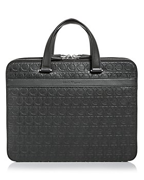 Salvatore Ferragamo - Gancini Embossed Leather Briefcase
