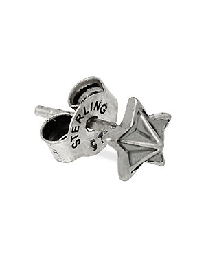 Allsaints Star Single Stud Earring In Sterling Silver In Warm Silver