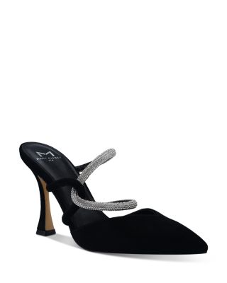 pointed toe high heel mules
