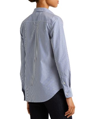 Striped Button Front Top