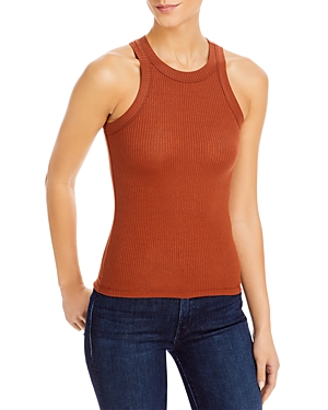 Wsly The Rivington Ribbed Tank In Rust