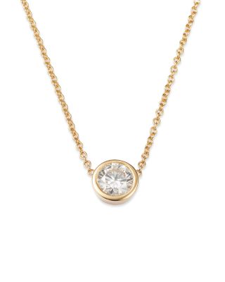 Diamond Station Necklace in 18K Yellow Gold, 1.0 tcw&nbsp;- Exclusive