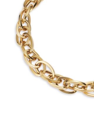14K Yellow Gold Oval Link Chain Bracelet 