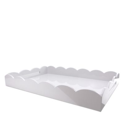 Large Lacquer Scalloped Ottoman Tray