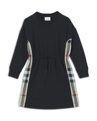 chinese dress ladies Burberry Baby Girls Long Sleeve Mini Talbot Dress in Black 6 Mths main image 1