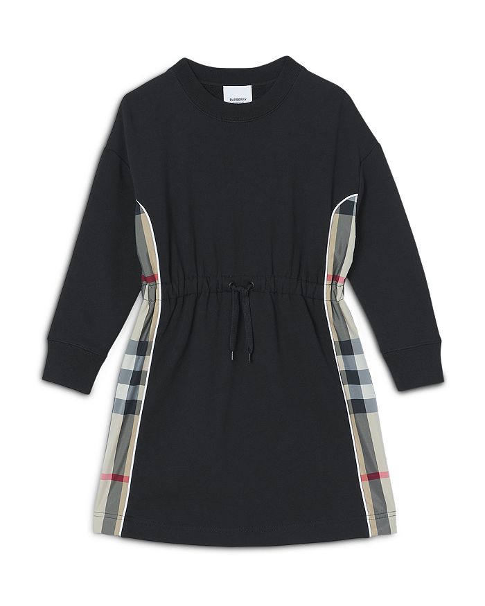 Burberry Girls Long Sleeve Check Panel Cotton Dress Big Kid Bloomingdale s