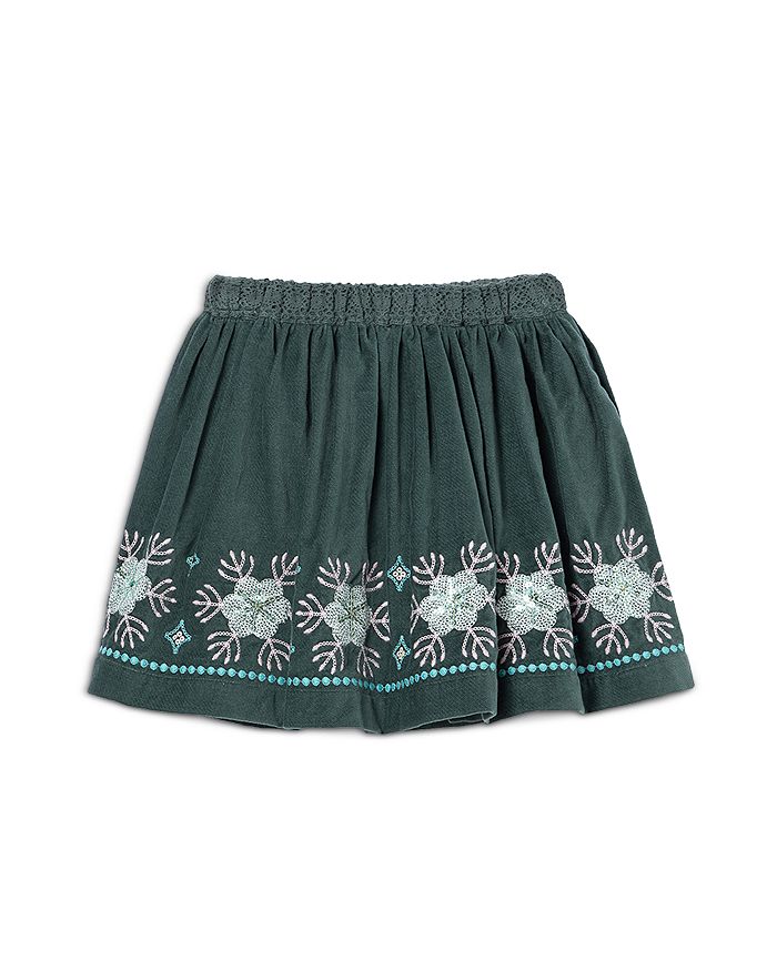 Embroidered sequin skirt top