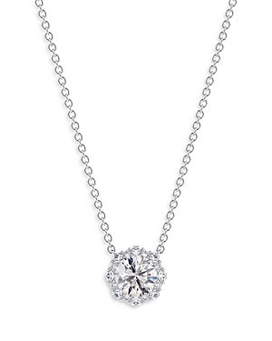 DE BEERS FOREVERMARK CENTER OF MY UNIVERSE FLORAL HALO DIAMOND PENDANT NECKLACE IN PLATINUM, 0.25 CT. T.W.,NK1050RD025DCP1517