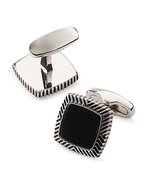 Link Up Onyx Square Cufflinks In Onyx