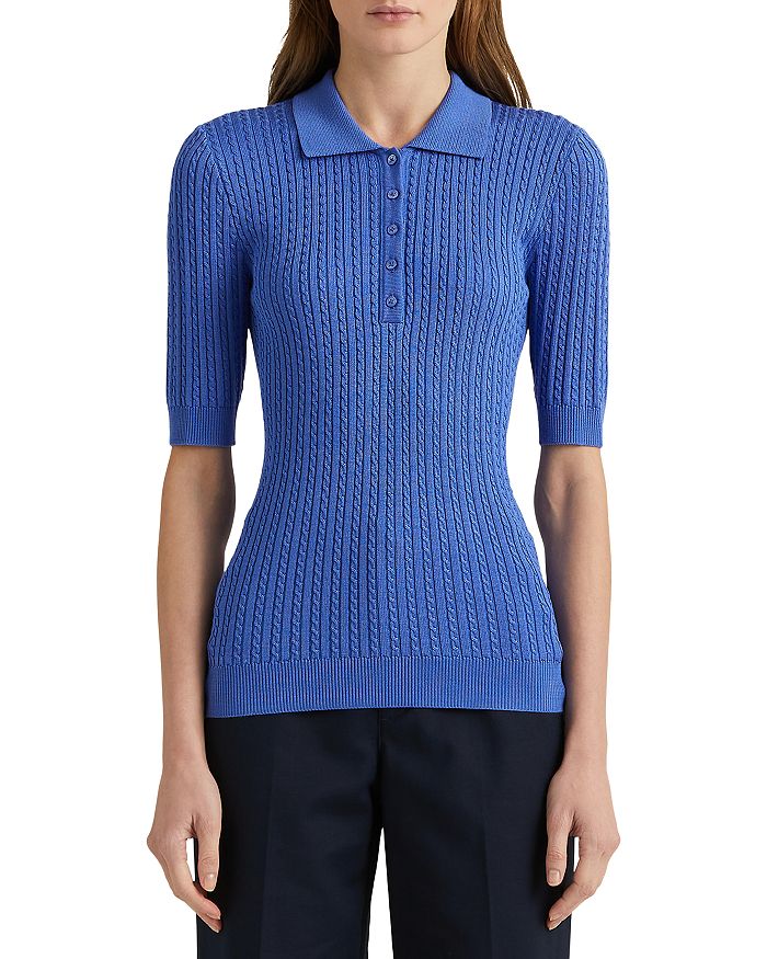 Ralph Lauren Cable Knit Polo Sweater
