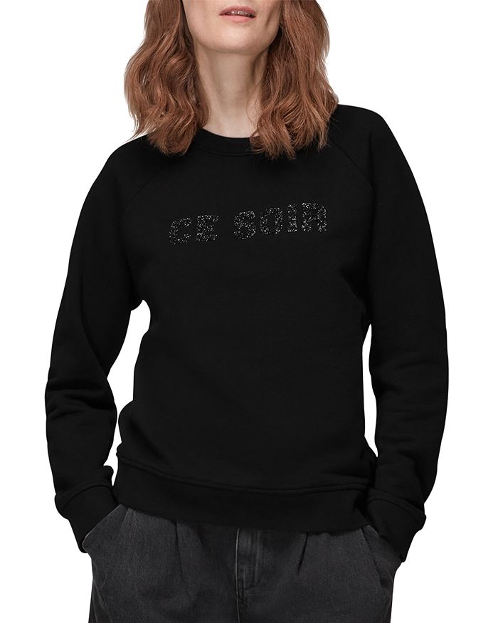 Whistles Cotton Ce Soir Raglan Sleeve Sweater Bloomingdale's