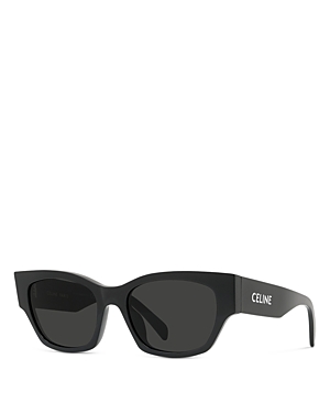 Shop Celine Monochroms Cat Eye Sunglasses, 54mm In Black/gray Solid
