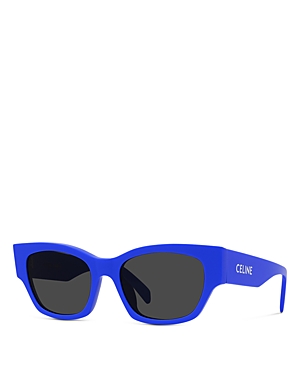 Celine Monochroms Cat Eye Sunglasses, 54mm In Blue/gray Solid