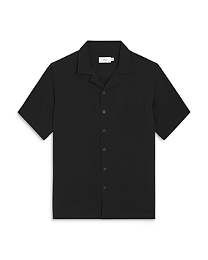 Onia Vacation Regular Fit Short Sleeve Shirt In Black