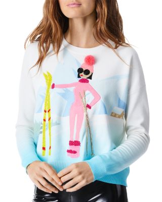 Alice and Olivia Gleeson Cropped Ski Themed Sweater | Bloomingdale's