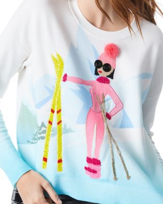 Alice and Olivia Gleeson Cropped Ski Themed Sweater | Bloomingdale's