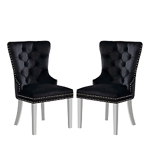Sparrow & Wren Isah Wingback Chair, Set Of 2 In Black