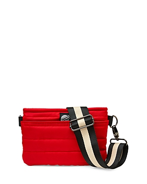 Think Royln Bum Bag Small Quilted Crossbody Belt Bag In Lipstick Red/gunmetal