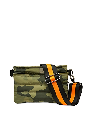 Think Royln Bum Bag Small Quilted Crossbody Belt Bag In Olive Camo/gunmetal