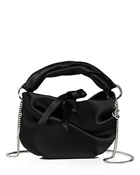 a set 5pieces black handbags silk satin bags pouches Wallets V1125 