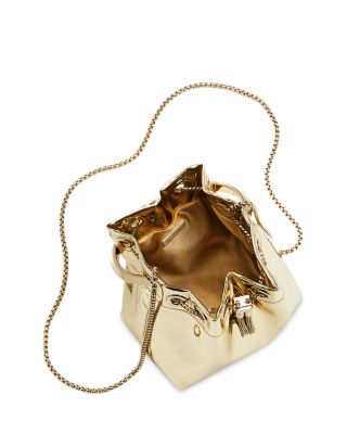 Bon Bon Ring Handle Metallic Bucket Bag