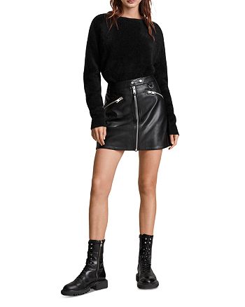 ALLSAINTS Tarren Faux Leather Biker Skirt | Bloomingdale's