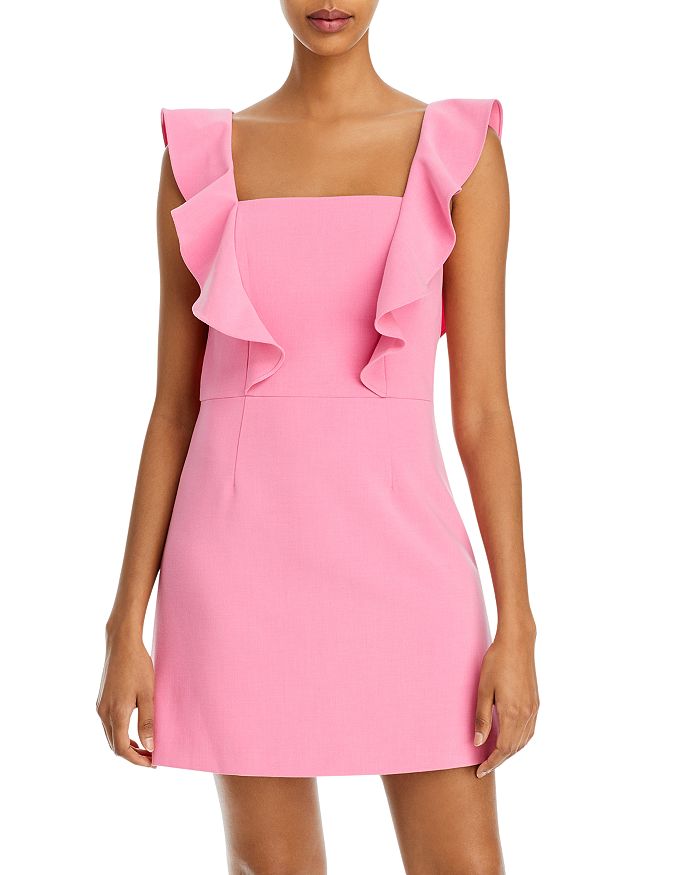 French connection whisper outlet ruffle mini dress