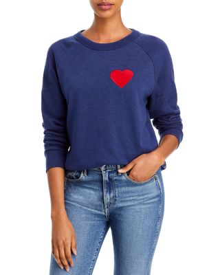 Aviator Nation Heart Appliqué Sweatshirt | Bloomingdale's