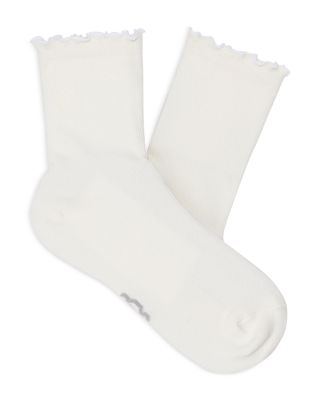Karsyn Cotton Blend Lettuce Edge Quarter Socks
