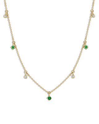 zoe chicco emerald necklace