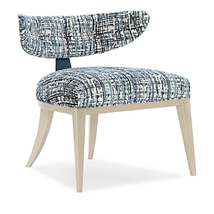 Caracole Half Moon Chair In Blue