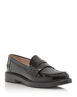 Tod's Women's Leather Penny Loafers In Black