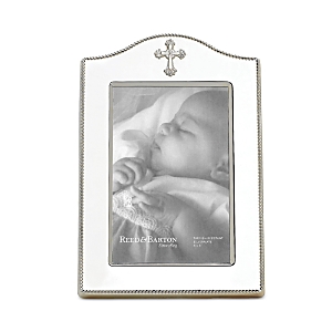 REED & BARTON ABBEY CROSS SILVERPLATED PICTURE FRAME, 4 X 6