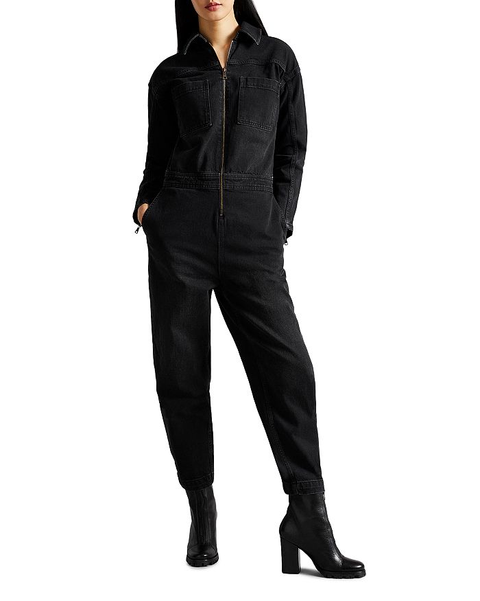 Zip-Front Jumpsuit with Insert Pockets