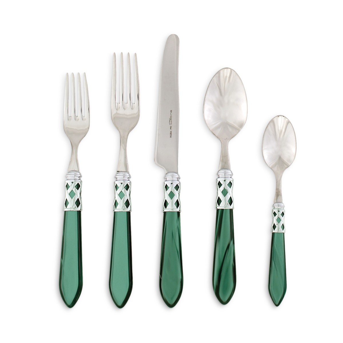 Vietri Aladdin Brilliant Five-Piece Place Setting Set of 4 in Brilliant Green