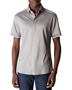 Eton Contemporary Fit Jersey Polo In Gray