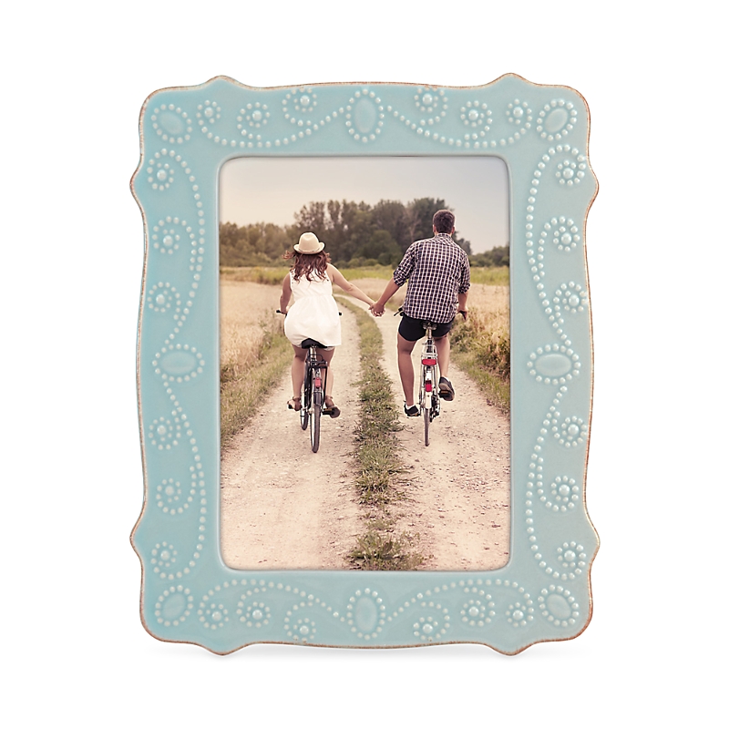 Lenox French Perle Ice Blue 5" X 7" Frame In Blue