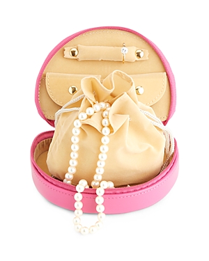 Royce New York Leather Jewelry Case In Bright Pink