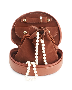 Royce New York Leather Jewelry Case In Tan