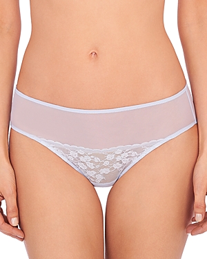Natori Cherry Blossom Sheer Briefs In Pearl Blue