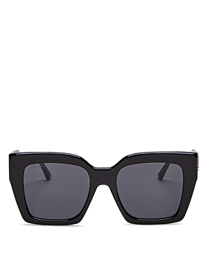 Jimmy Choo Eleni Square Sunglasses, 53mm In Black/gray