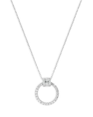 Bloomingdale's Diamond Circle Pendant Necklace In 14K White Gold, 0.50 ...